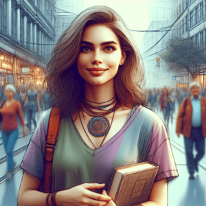 Imagined AI depiction of Jane from "Winner: “Welcome to Your Authentic Indian Experience™”" by Rebecca Roanhorse, encapsulating the essence of this iconic archetype of Supporting Character in the narrative.