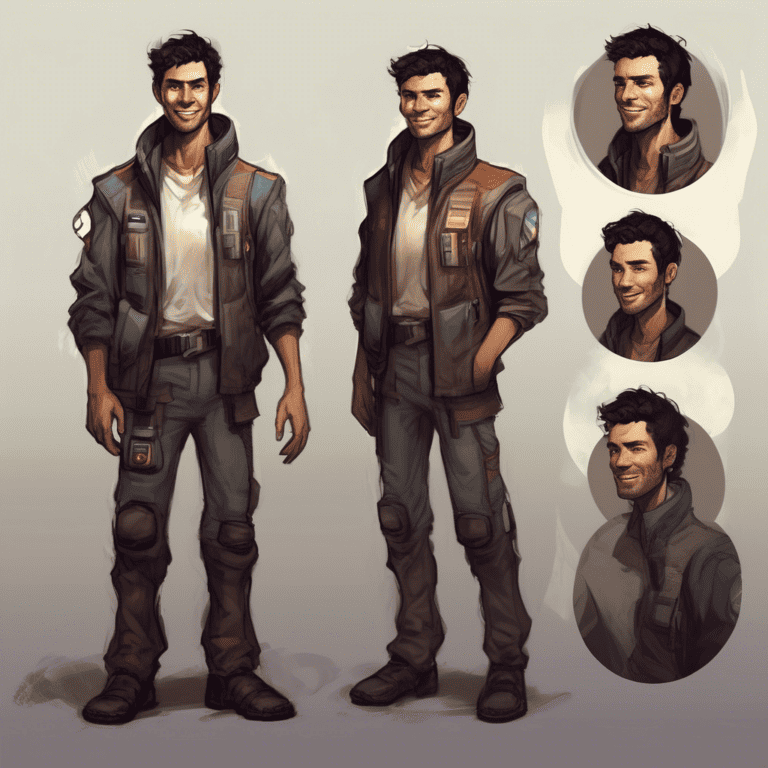 Imagined AI depiction of Jacob Patel from "The Cassini Division" by Ken MacLeod, encapsulating the essence of this iconic archetype of Sidekick in the narrative.