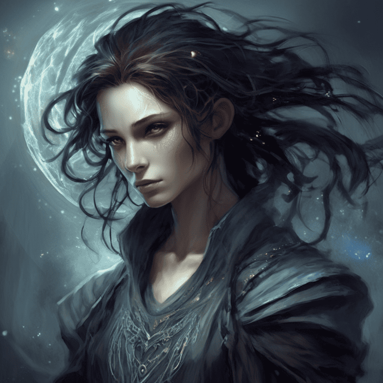 Imagined AI depiction of Arya Stark from "A Feast for Crows" by Charles Gannon, encapsulating the essence of this iconic archetype of Anti-Hero in the narrative.