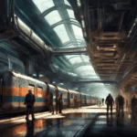 Imagined AI depiction of the book "Perdido Street Station" by China Miéville, encapsulating the essence of this hugo-2002 award winning novel.