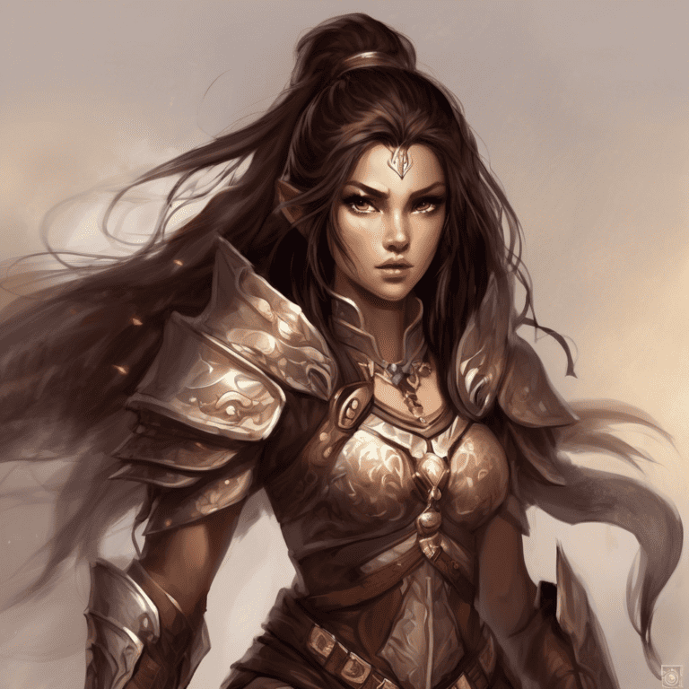 Imagined AI depiction of Yeine Darr from "The Hundred Thousand Kingdoms" by N.K. Jemisin, encapsulating the essence of this iconic archetype of Heroine in the narrative.