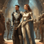 Imagined AI depiction of the book "A Civil Campaign" by Lois McMaster Bujold, encapsulating the essence of this hugo-2000 award winning novel.