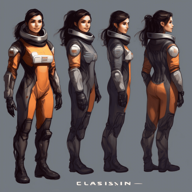 Imagined AI depiction of Ellen May Ngwethu from "The Cassini Division" by Ken MacLeod, encapsulating the essence of this iconic archetype of Hero in the narrative.