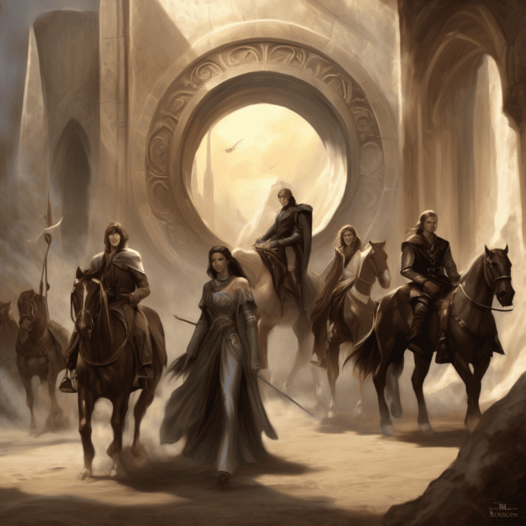 Imagined AI depiction of the book "The Wheel of Time" by Robert Jordan and Brandon Sanderson, encapsulating the essence of this hugo-2014 award winning novel.