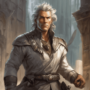 Imagined AI depiction of Theodore from "The Privilege of the Sword" by Ellen Kushner, encapsulating the essence of this iconic archetype of Mentor, Manipulator in the narrative.