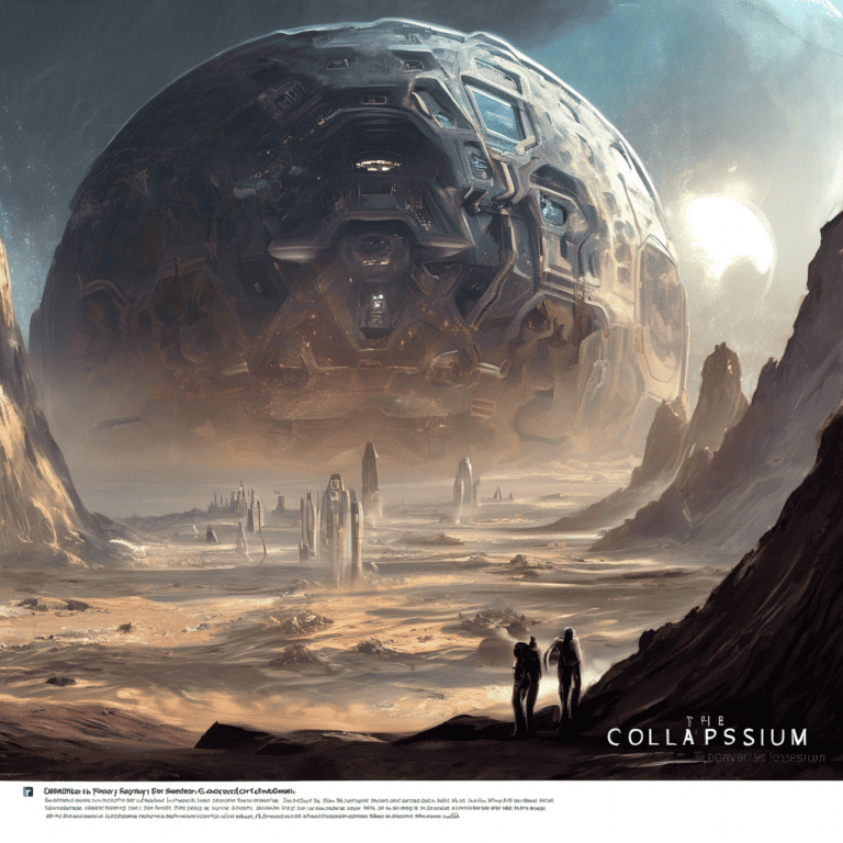 Imagined AI depiction of the book "The Collapsium" by Wil McCarthy, encapsulating the essence of this hugo-2003 award winning novel.