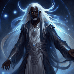 Imagined AI depiction of Nahadoth from "The Hundred Thousand Kingdoms" by N.K. Jemisin, encapsulating the essence of this iconic archetype of Enslaved God in the narrative.