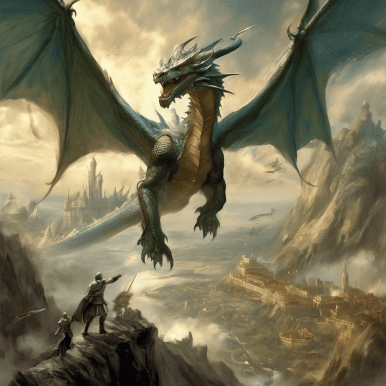 Imagined AI depiction of the book "His Majesty’s Dragon" by Naomi Novik, encapsulating the essence of this hugo-2007 award winning novel.