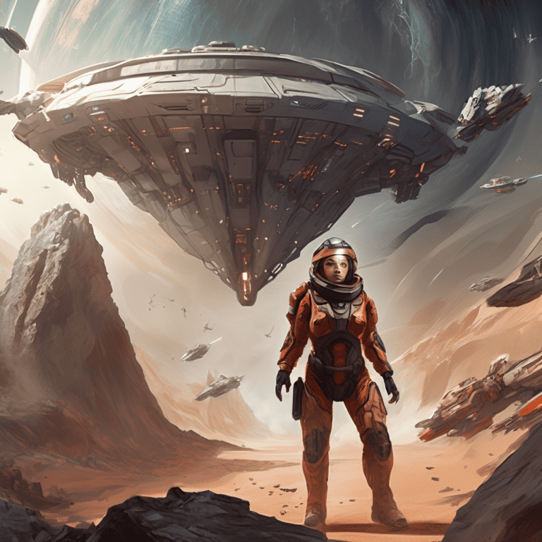 Imagined AI depiction of the book "Ancillary Justice" by Ann Leckie, encapsulating the essence of this hugo-2014 award winning novel.