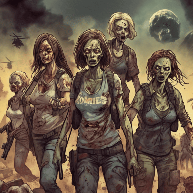 Imagined AI depiction of the book "Badass Moms in the Zombie Apocalypse" by Carol Emshwiller, encapsulating the essence of this nebula-2003 award winning novel.