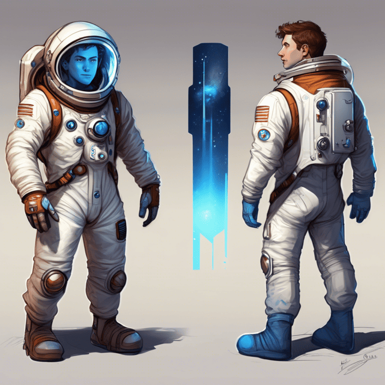 Imagined AI depiction of Matt Cairns from "Cosmonaut Keep" by Ken MacLeod, encapsulating the essence of this iconic archetype of Hero in the narrative.