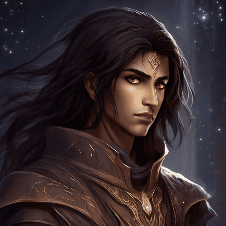 Imagined AI depiction of Alif from "Alif the Unseen" by G. Willow Wilson, encapsulating the essence of this iconic archetype of Anti-hero in the narrative.